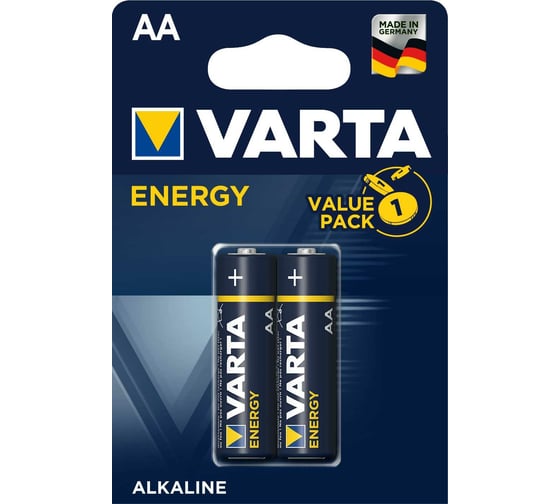 Батарейка Varta ENERGY LR6 AA BL2 Alkaline 1.5V (4106) 04106229412