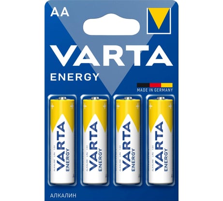 Батарейка Varta ENERGY LR6 AA BL4 Alkaline 1.5V (4106) 04106213414