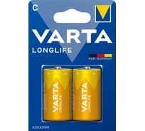 Батарейка Varta LONGLIFE LR14 C BL2 Alkaline 1.5V (4114) 04114101412
