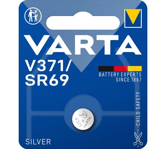 Батарейка Varta 371 (SR920SW) BL1 Silver Oxide 1.55V 00371101111 1