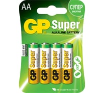 Батарейка пальчиковая Super Alkaline LR6 4шт GP 15A-BC4/15A-CR4/15A-2CR4