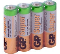 Батарейка пальчиковая Super Alkaline LR6 4шт GP 15ARS-2SB4