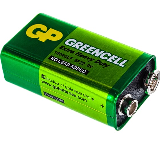Батарейка Крона Greencell 6F22 1шт GP 1604G-BC1/1604G-CR1