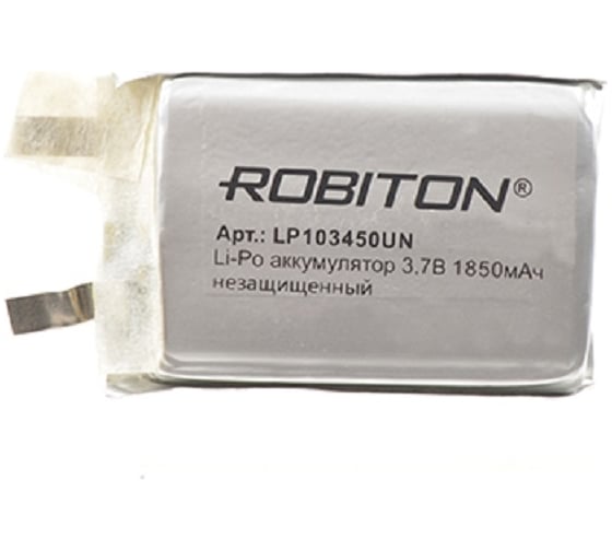 Аккумулятор Robiton LP103450UN 3.7В 1850мАч без защиты PK1 15732 1