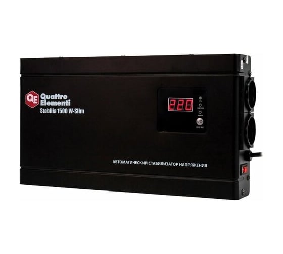 Настенный стабилизатор напряжения QUATTRO ELEMENTI Stabilia 1500 W-Slim 772-579