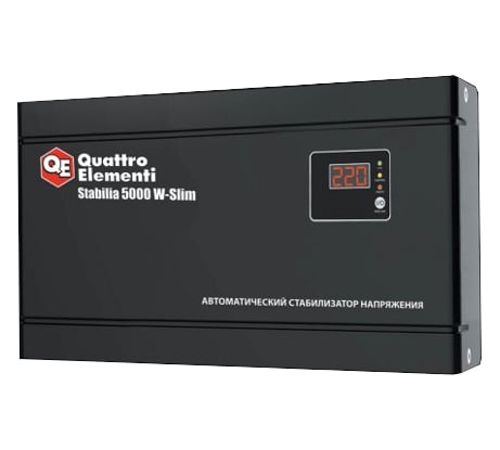 Настенный стабилизатор напряжения QUATTRO ELEMENTI Stabilia 5000 W-Slim 640-544