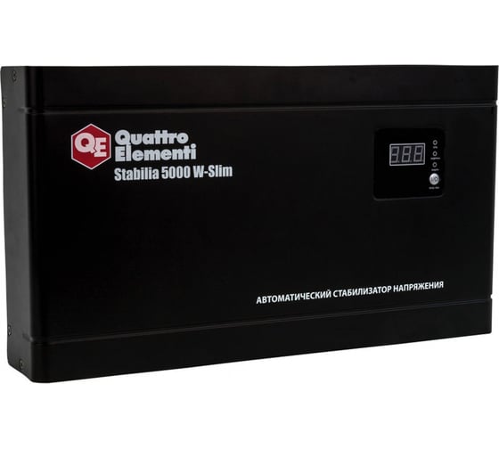 Настенный стабилизатор напряжения QUATTRO ELEMENTI Stabilia 5000 W-Slim 640-544