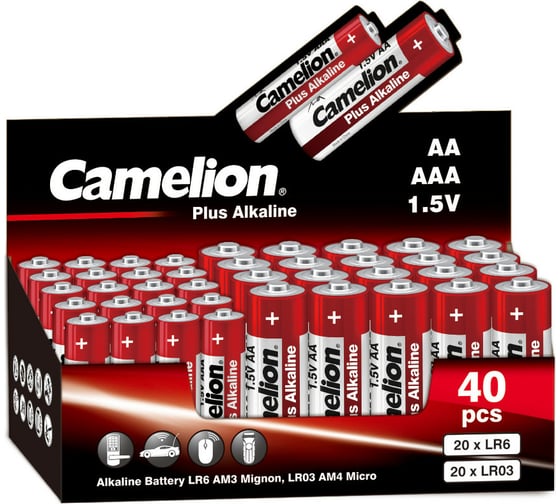 Батарейка Camelion Plus Alkaline COMBO40 (20LR6 + 20LR03-CB, 1.5В) 14981 1