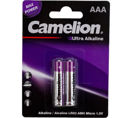 Батарейка Camelion Ultra BL-2 LR03 (LR03-BP2UT, 1,5В) 14983