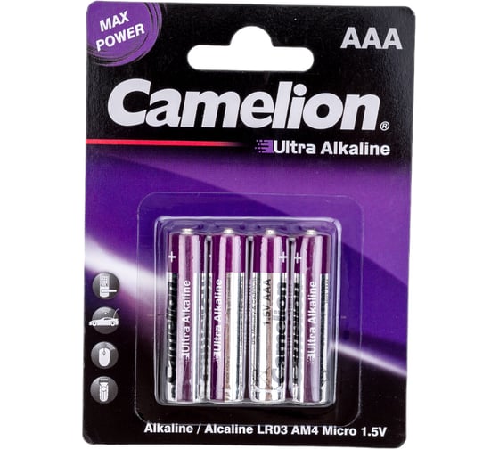Батарейка Camelion Ultra BL-4 LR03 (LR03-BP4UT, 1.5В) 14985
