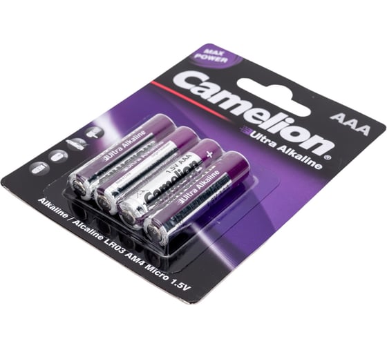 Батарейка Camelion Ultra BL-4 LR03 (LR03-BP4UT, 1.5В) 14985
