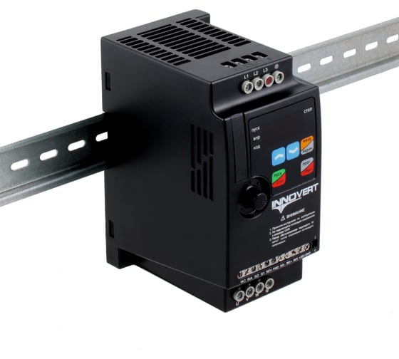 Преобразователь INNOVERT ISD mini PLUS, выходной ток 11 А 2,2 кВт вх: 1ф x 220В / вых: 3ф х 220В ISD222M21E