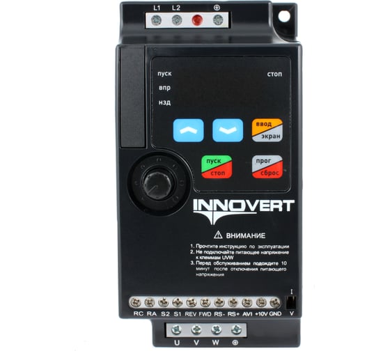 Преобразователь INNOVERT ISD mini PLUS, выходной ток 3.5 А 0,55 кВт вх: 1ф x 220В / вых: 3ф х 220В ISD551M21E