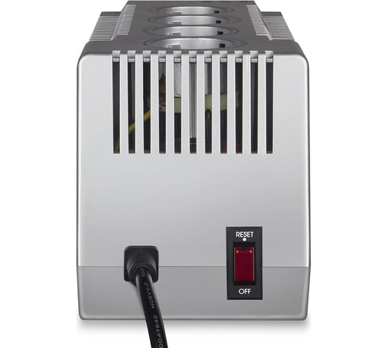 Стабилизатор SVEN VR-F1000 (≤320Вт, Вх.184-285V,4 × CEE7/4 (2*AVR, 2*сетевой фильтр) серебро SV-018818
