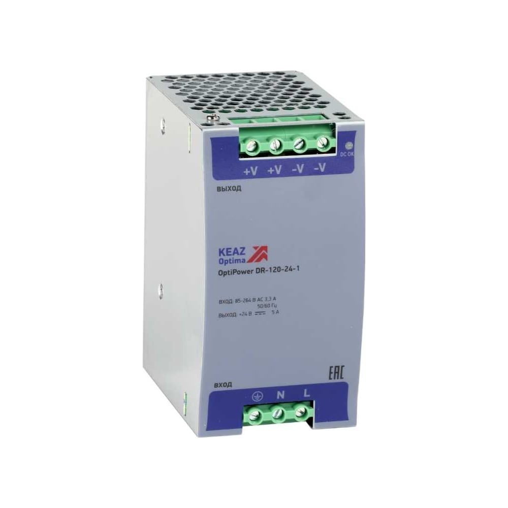 Блок питания КЭАЗ OptiPower DR-120-24-1 284548 - выгодная цена, отзывы ...