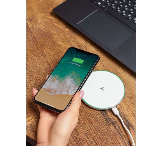 Беспроводное зарядное устройство stone Accesstyle 15w STONE 15W White