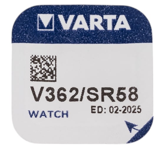 Батарейка Varta 362 (SR721SW) BL1 Silver Oxide 1.55V 00362101111