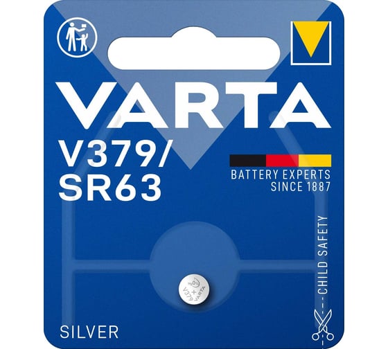 Батарейка Varta 379 (SR521SW) BL1 Silver Oxide 1.55V 00379101111