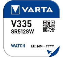 Батарейка Varta 335 (SR512SW) BL1 Silver Oxide 1.55V 00335101111