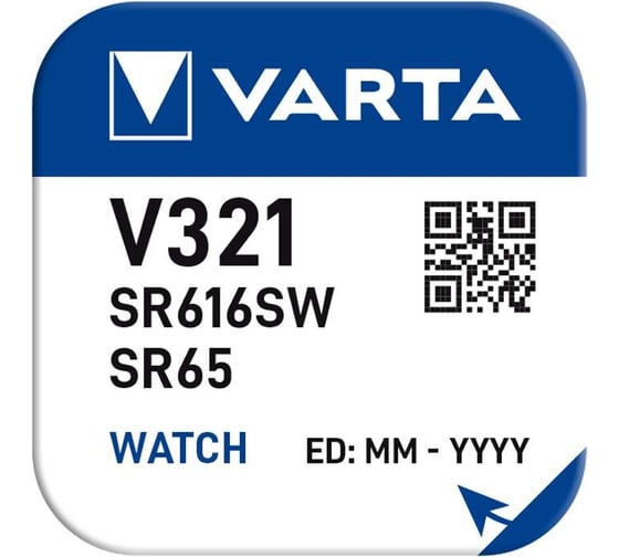 Батарейка Varta 321 (SR616SW) BL1 Silver Oxide 1.55V 00321101111 1