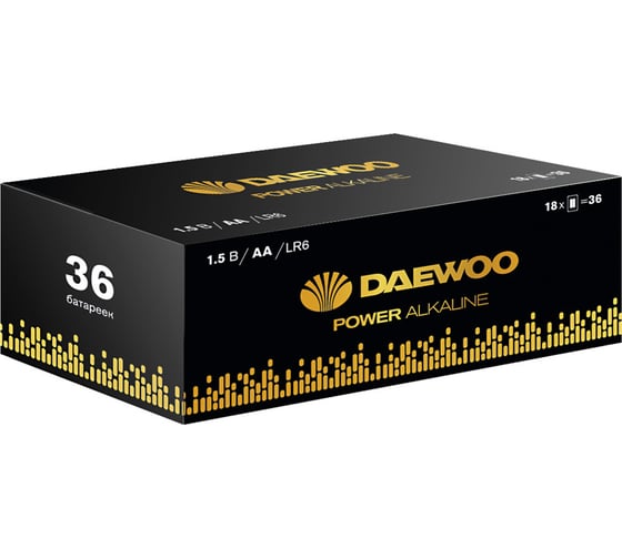 Алкалиновая батарейка DAEWOO LR 6 Power Alkaline Pack-36 5042094