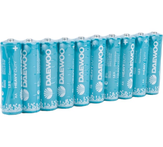 Батарейка Солевой элемент питания DAEWOO AA/R6 1.5В Heavy Duty Shrink-10 (уп.10шт) 5042131