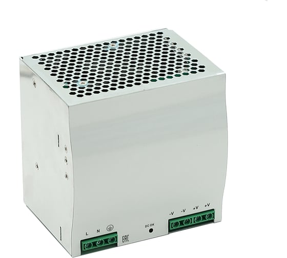 Преобразователь напряжения INNOCONT на DIN-рейку, -10 +50С, IP20, вход: 220VAC, 4.5А, выход: 400W, 24VDC, 16.5A, типы защиты: КЗ, перегрузка, перенапряжение SB-D-400-24