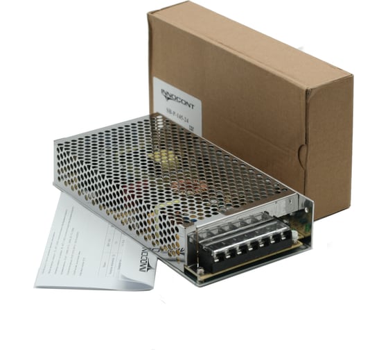 Блок питания INNOCONT -10 +50С, IP20, вход: 220VAC, 1.3А, выход: 145W, 24VDC, 6A, типы защиты: КЗ, перегрузка, перенапряжение SB-P-145-24
