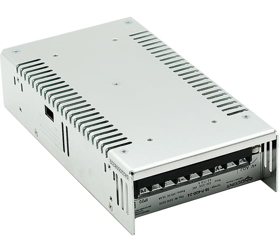 Блок питания INNOCONT -10 +50С, IP20, вход: 220VAC, 4.5А, выход: 400W, 24VDC, 16.5A, типы защиты: КЗ, перегрузка, перенапряжение SB-P-400-24