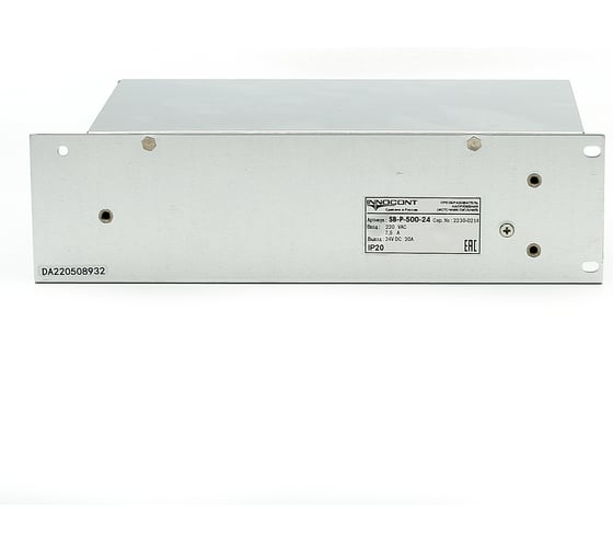 Блок питания INNOCONT -10 +50С, IP20, вход: 220VAC, 5А, выход: 500W, 24VDC, 20A, типы защиты: КЗ, перегрузка, перенапряжение SB-P-500-24