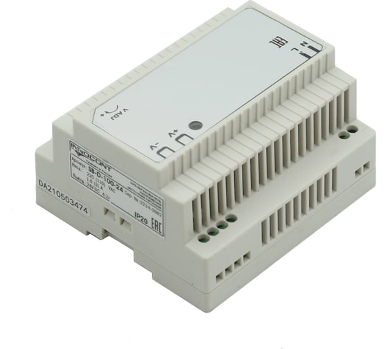 Блок питания INNOCONT -10 +50С, IP20, вход: 220VAC, 1.6А, выход: 100W, 24VDC, 4.2A, типы защиты: КЗ, перегрузка, перенапряжение SB-D-100-24