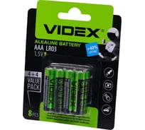Элементы питания Videx lr3/aaа 8 blister card VID-LR3-8BC