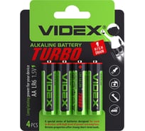 Элементы питания Videx lr6/aa turbo 4 blister card VID-LR6T-4BC