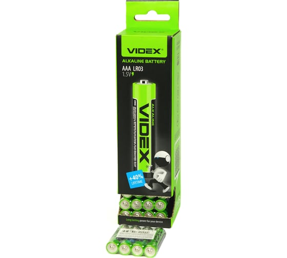 Элементы питания Videx упаковка 60шт lr3/aaa 4pcs shrink in tear box VID-LR3-4S-TB