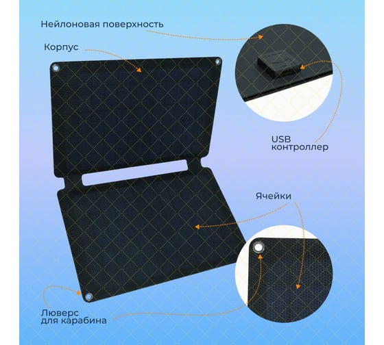 Портативная солнечная панель WATTICO 14 ватт USB 00-00000008