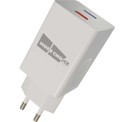 СЗУ More Choice Smart 2USB 3.0A QC3.0 быстрая зарядка для Lighting 8-pin NC55QCi White