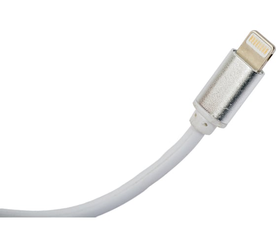 СЗУ More Choice 2USB 2.1A для Lightning 8-pin со встроенным кабелем и LED подсветкой NC48i White
