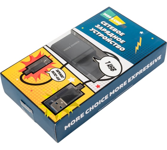 СЗУ More Choice 1USB 1.0A для micro USB NC33m Black