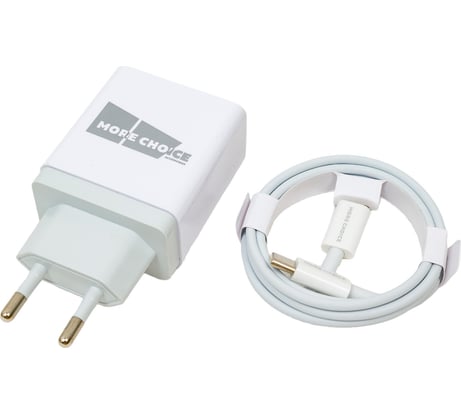 СЗУ More Choice Smart 2USB 3.0А PD 20W+QC3.0 быстрая зарядка для Type-C Type-C NC71Sa White