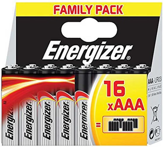 Щелочная батарейка LR03 AAA Classic Family Pack 1.5В бл/16 ENERGIZER 7638900281255