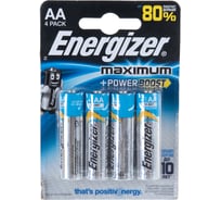 Щелочная батарейка LR6 AA Maximum 1.5В бл/4 ENERGIZER 7638900297553