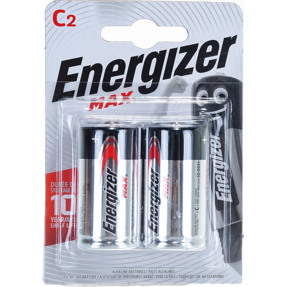 Щелочная батарейка LR14 C MAX 1.5В бл/2 ENERGIZER 7638900410402 ...