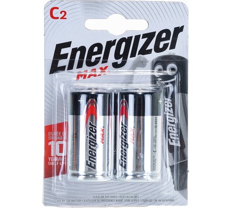 Щелочная батарейка LR14 C MAX 1.5В бл/2 ENERGIZER 7638900410402