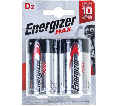 Щелочная батарейка LR20 D MAX 1.5В бл/2 ENERGIZER 7638900426823