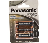 Щелочная батарейка LR14 C Everyday Power 1.5В бл/2 Panasonic 5410853024682