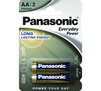 Щелочная батарейка LR6 AA Everyday Power 1.5В бл/2 Panasonic 5410853024705