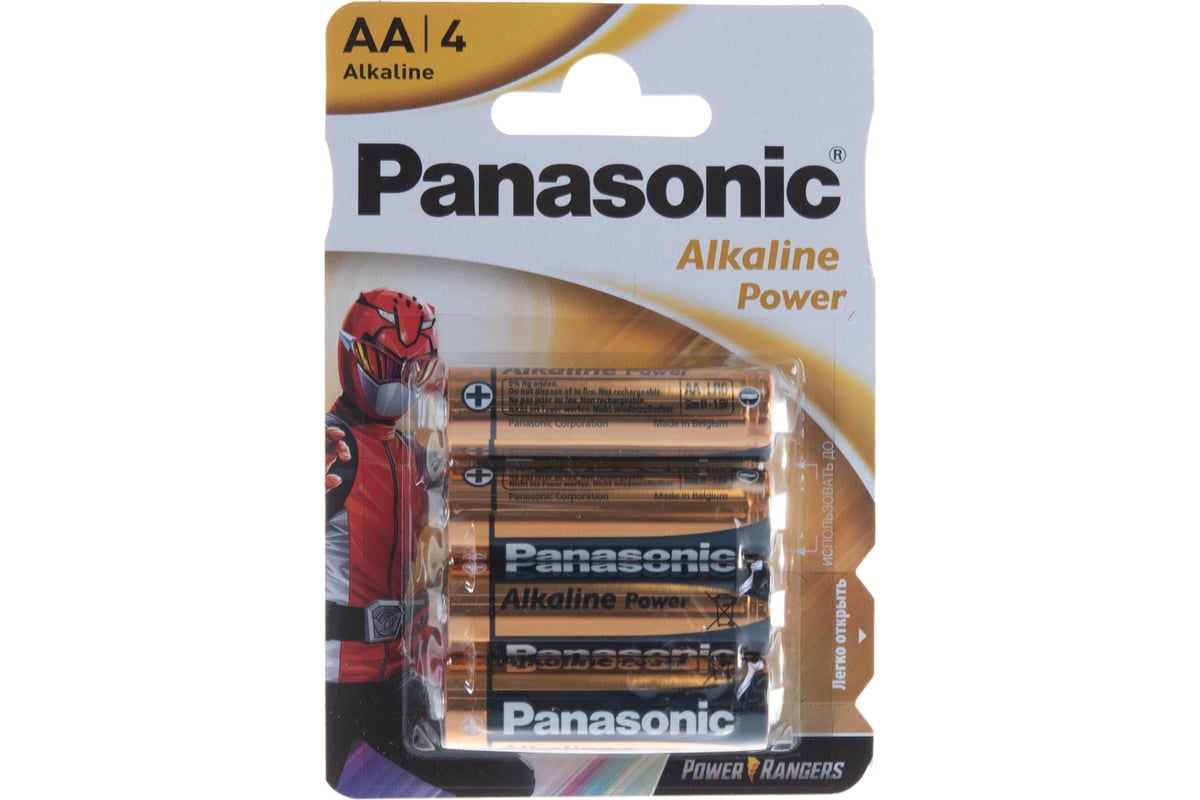 Щелочная батарейка LR6 AA Alkaline 1.5В бл/4 Panasonic 5410853055815 -  выгодная цена, отзывы, характеристики, фото - купить в Москве и РФ