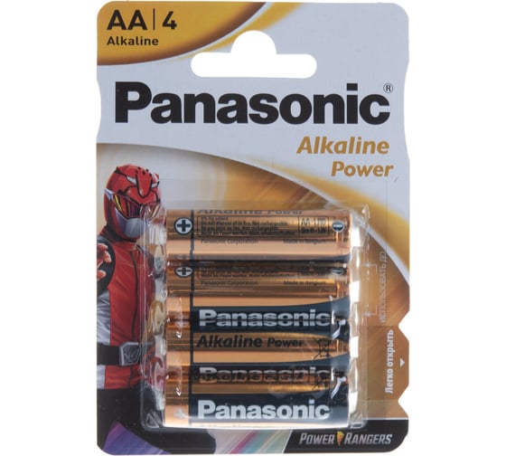 Щелочная батарейка LR6 AA Alkaline 1.5В бл/4 Panasonic 5410853055815