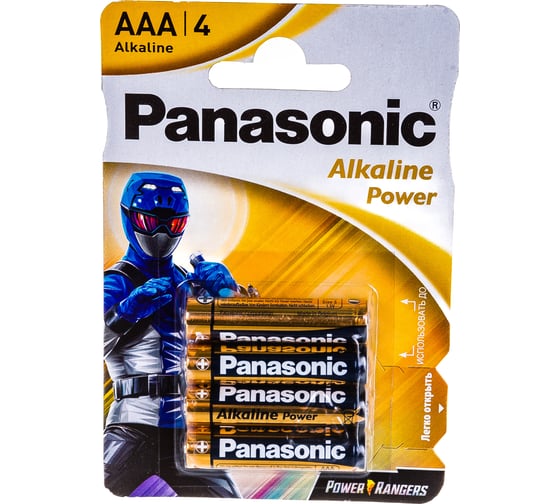 Щелочная батарейка Panasonic LR03 AAA Alkaline 1.5В бл/4 5410853056560 1