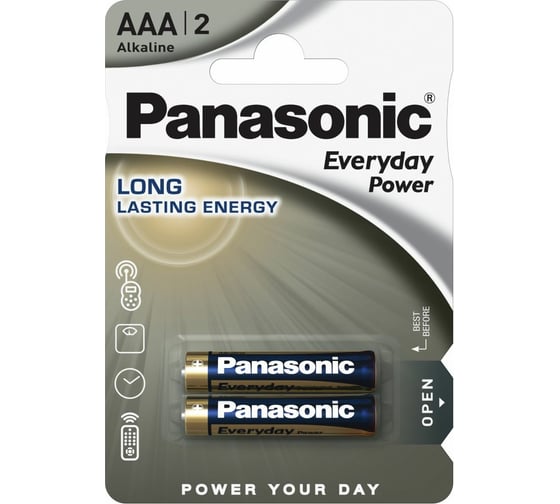 Щелочная батарейка LR03 AAA Everyday Power Standard 1.5В бл/2 Panasonic 5410853024750 1